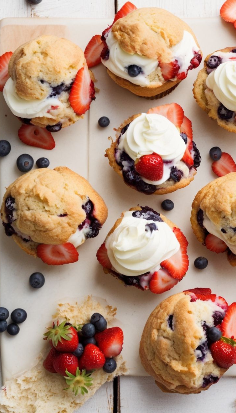 Blueberry Muffin Strawberry Shortcake