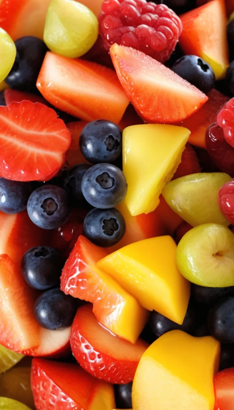 fruit salad with vanilla pudding