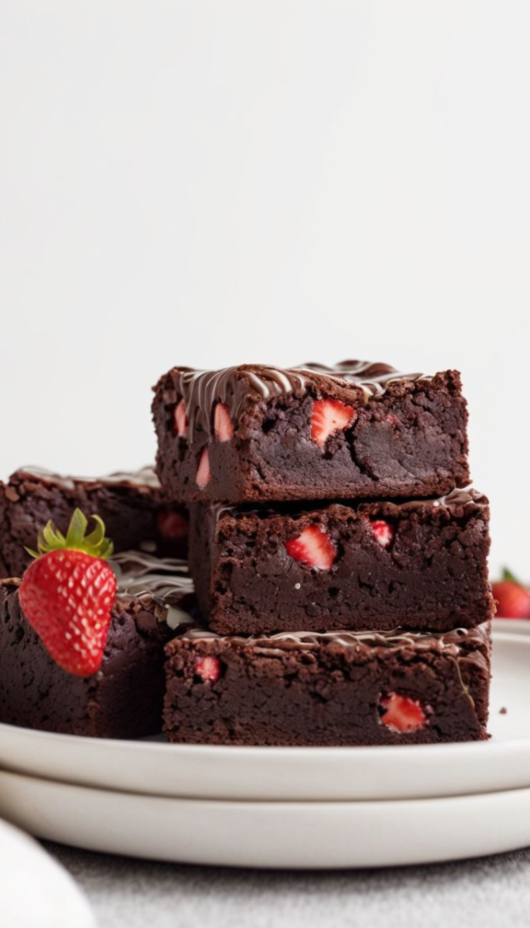 strawberry brownies