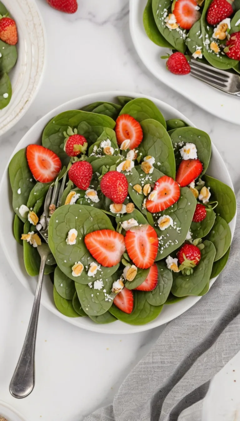 strawberry spinach salad with poppyseed