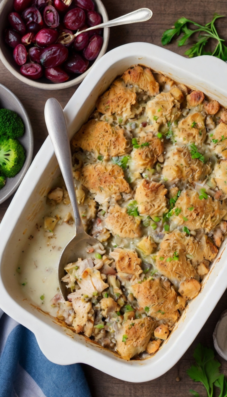 Chicken and Stuffing Casserole