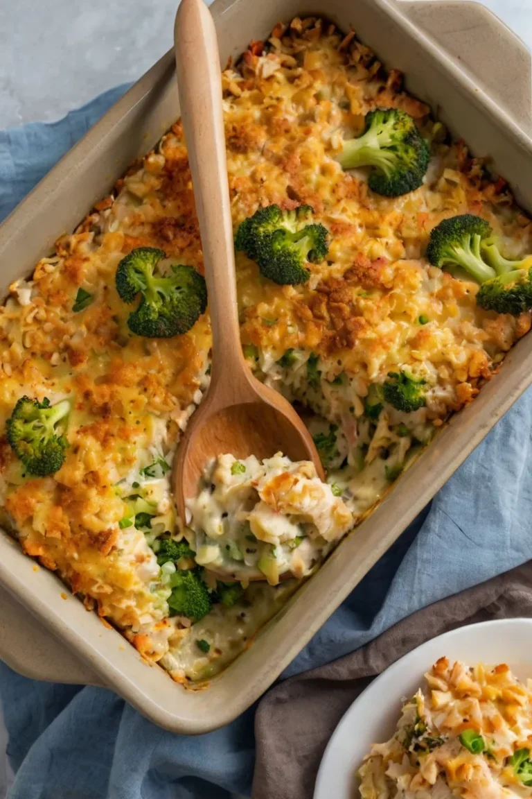 Dump-and-Bake Chicken Broccoli Rice Casserole Recipe: