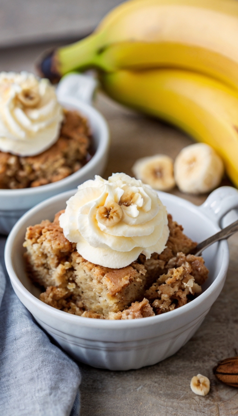 easy banana dump cake