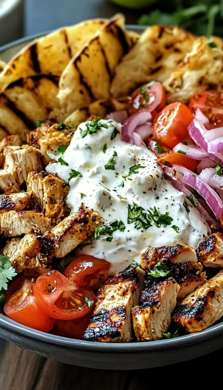 Greek Chicken Gyro Bowls