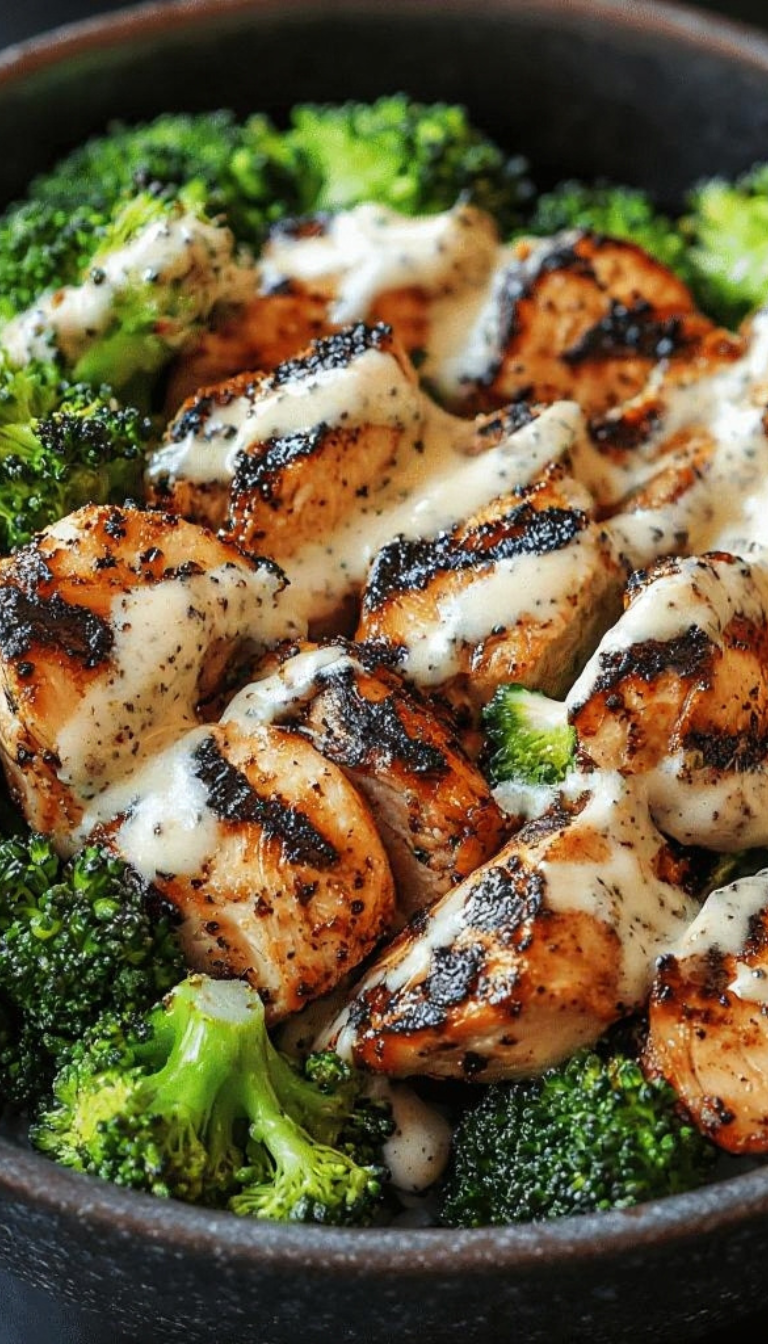 Grilled Chicken Broccoli Bowls