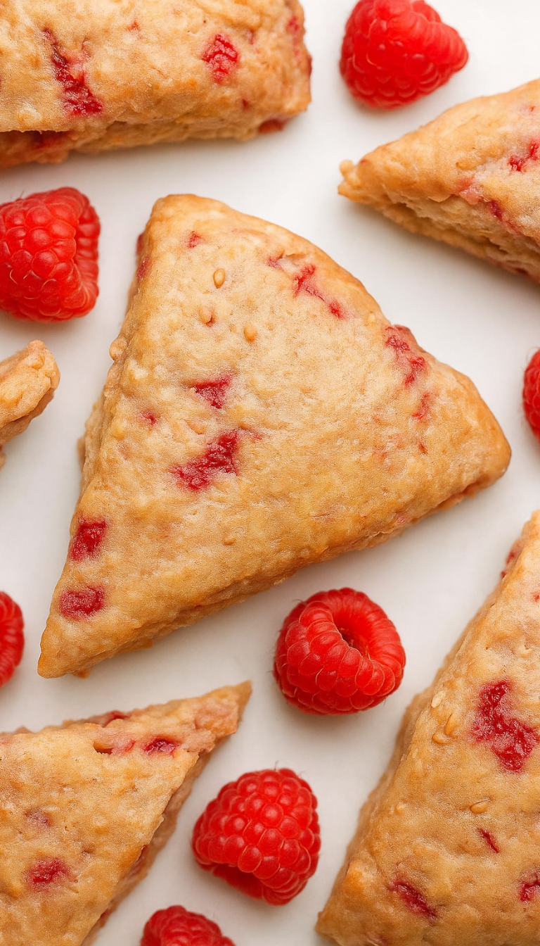 Healthy Raspberry Almond Scones