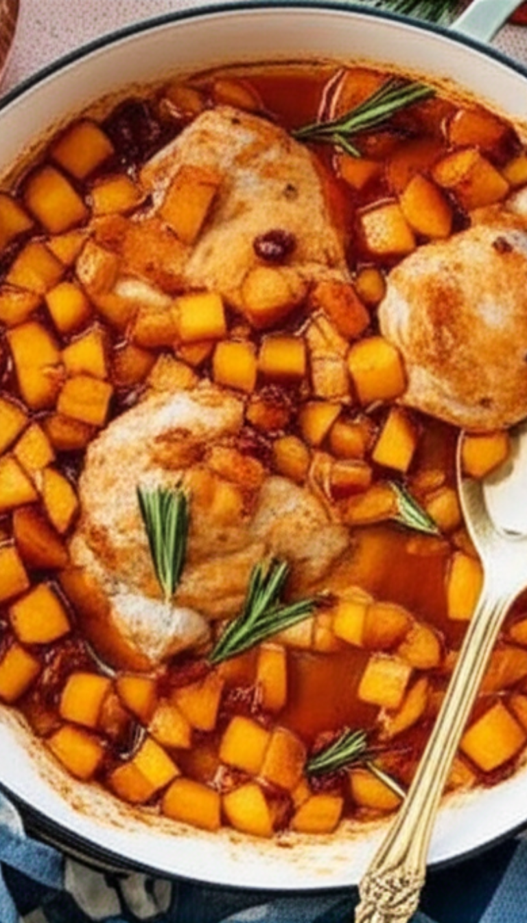 One-Skillet Peach Chicken